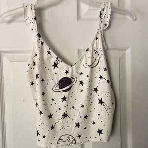 💚Womens night tank top with galaxy space design